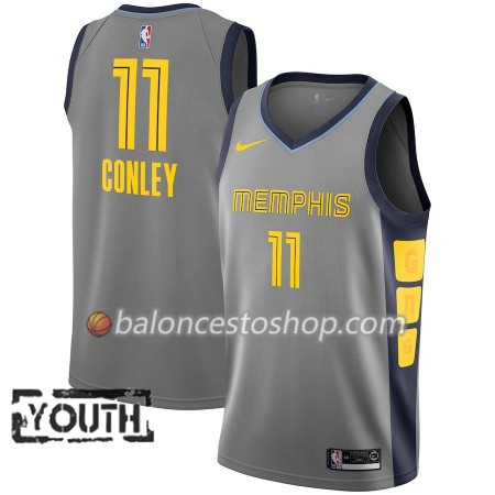 Camiseta Niños NBA Memphis Grizzlies Mike Conley 11 2018-19 Nike City Edition Gris Swingman